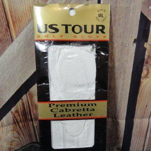 US Tour Men's Reg Left Gofl Glove~Premium Leasther~Moisture resistant~Op…